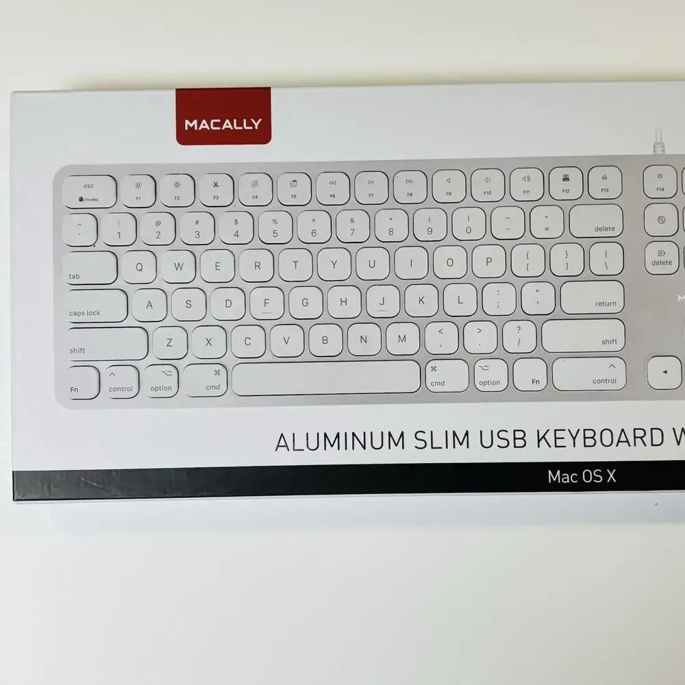 Aluminum USB Wired Keyboard w/Numeric Keypad for Apple Mac iMac Macbook. NIB.